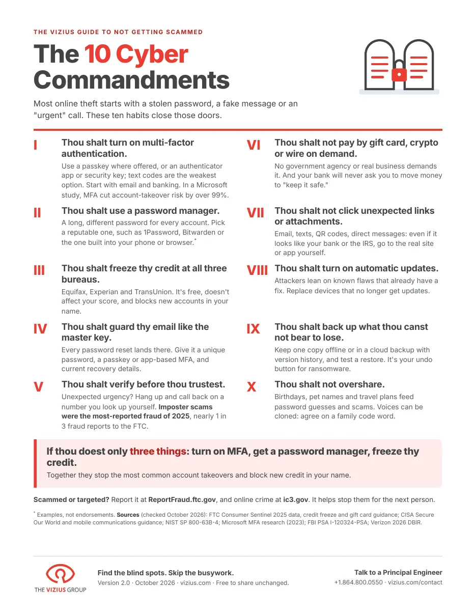 Page 1 of The 10 Cyber Commandments