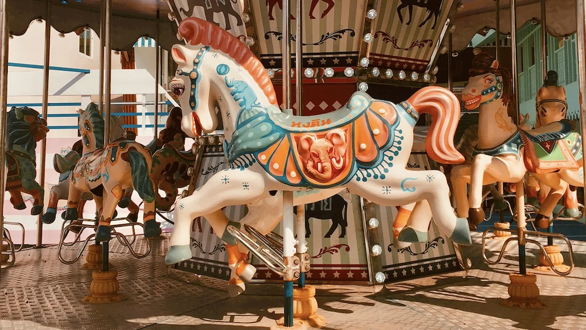 A carousel horse