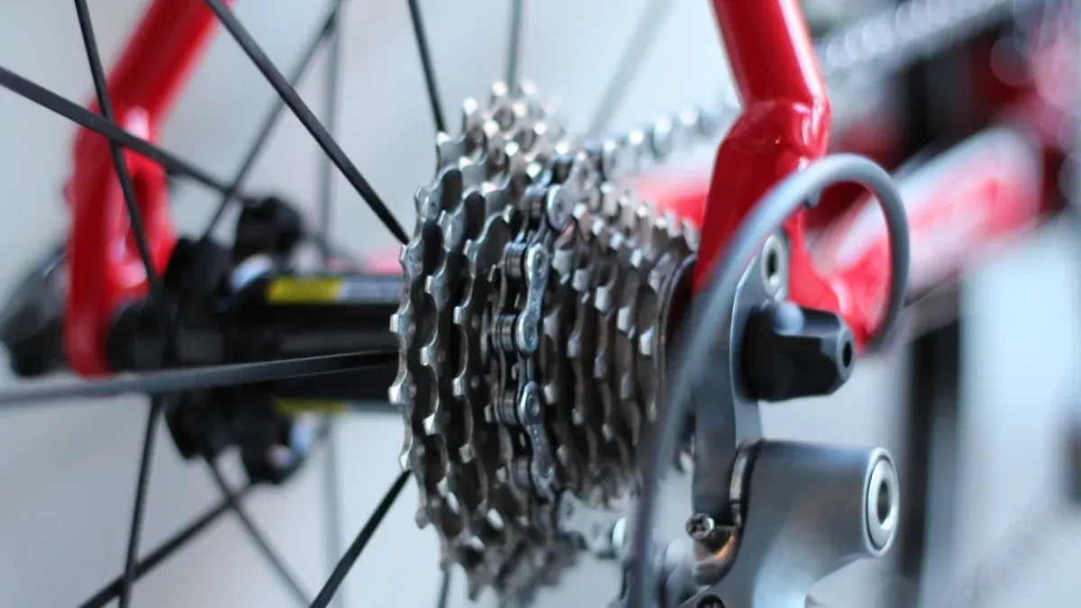 Close-up of bicycle gears